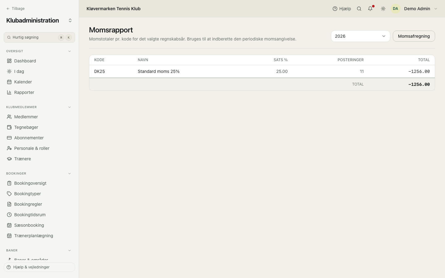 Momsrapporten.